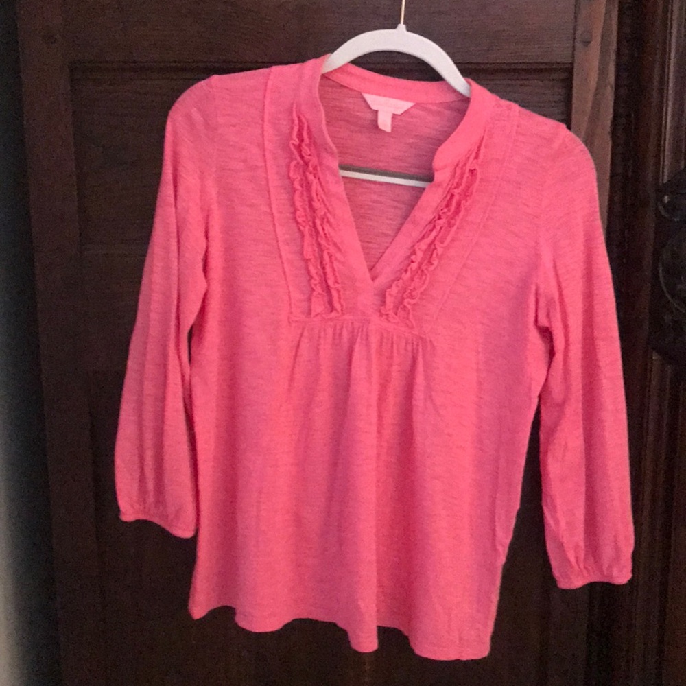 Lilly Pulitzer Hot Pink Cotton Top